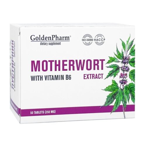 Golden Pharm sukatžolės ekstraktas su vitaminu B6, 50 tablečių