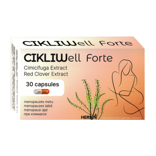 Herbin CikliWell Forte Wechseljahre Traubensilberkerze + Rotklee-Extrakte, 30 Kapseln