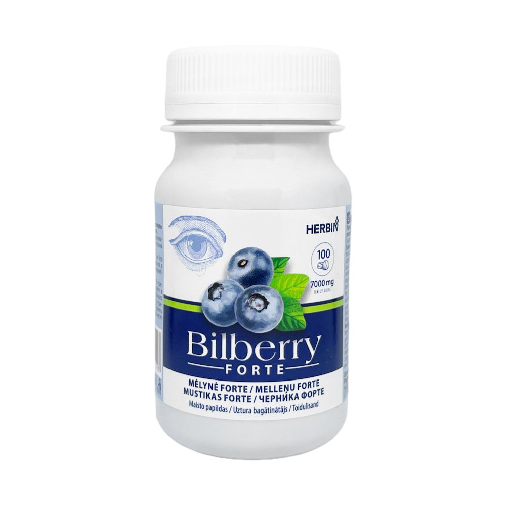 Herbin Bilberry forte for eyes, 100 tablets