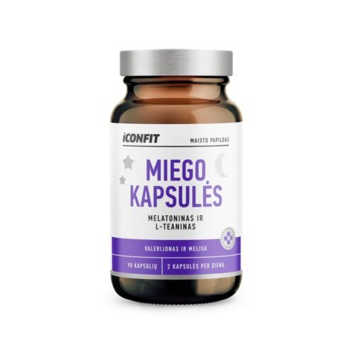 Iconfit Schlafkapseln Melatonin + L-Theanin, 90 Kapseln