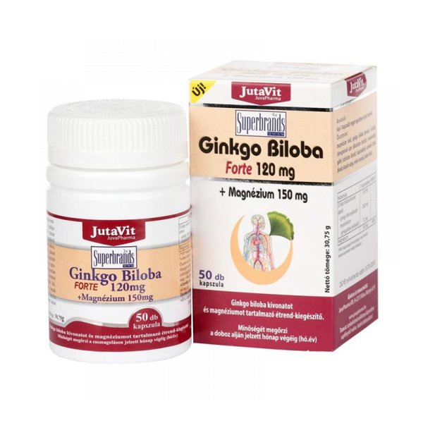 JutaVit ginkgo biloba forte 120 mg + Magnesium 150 mg, 50 Kapseln