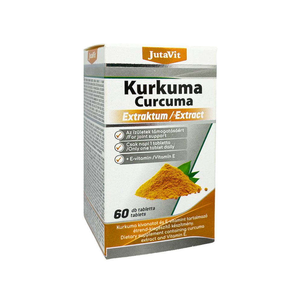 JutaVit ciberžolės ekstraktas (kurkuminas) + vitaminas E, 60 tablečių