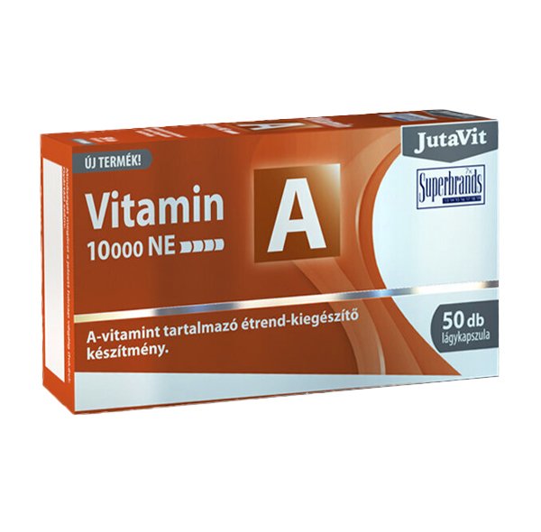 JutaVit vitaminas A 10000 TV Quali® (retinolis), 50 kapsulių