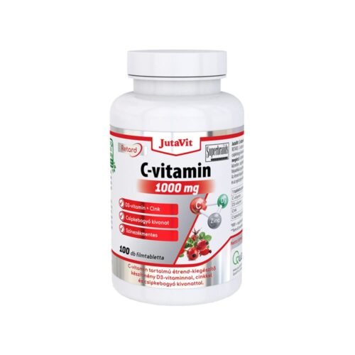 JutaVit vitamin C 1000 mg + D3 + zinc + rosehip extract + bioflavonoids, 100 tablets