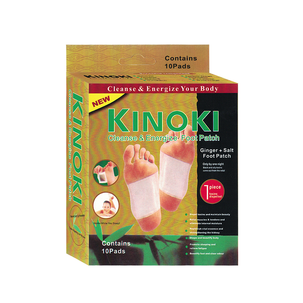 Kinoki Detox Gold pleistrai imbieras + druska, 10 vnt.