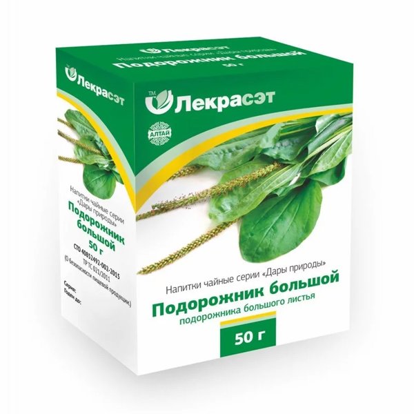 Lekraset herbal tea "Plantain", 50 g