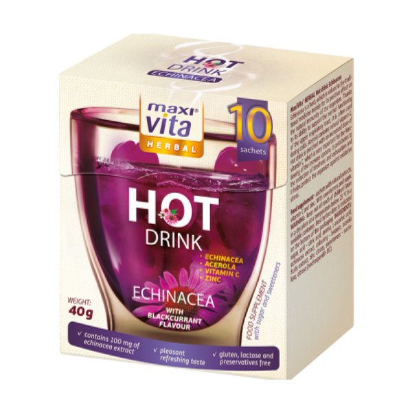 MaxiVita hot drink with echinacea, malpighia, 10 packets