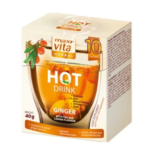 MaxiVita hot drink with ginger, sea buckthorn, 10 packets