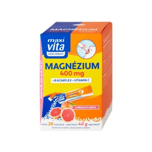 MaxiVita magnis 400 mg + vitaminai C, B6, B1, B12, 20 pakelių