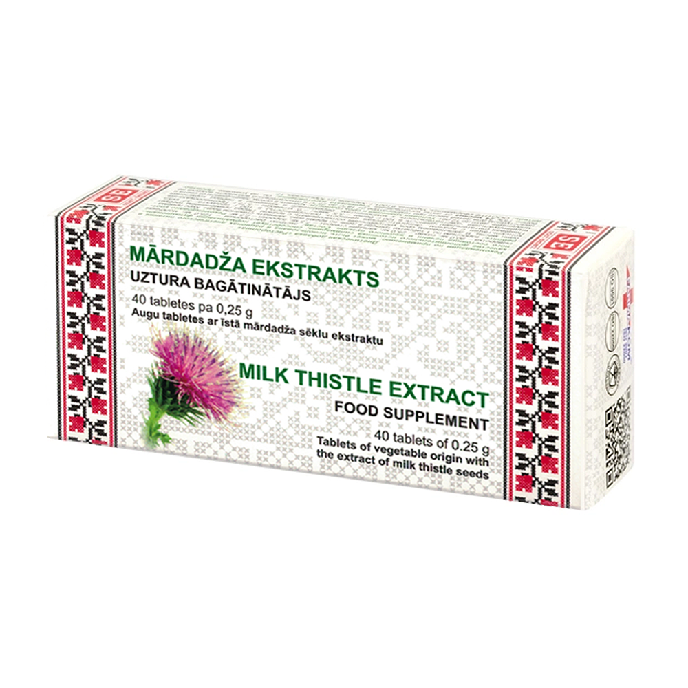 Milk thistle extract tablets, 40 tablets