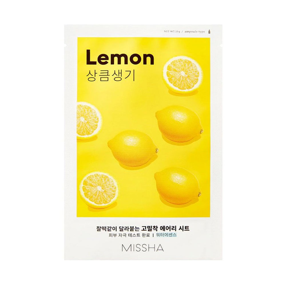 Missha Airy Fit Brightening Sheet Face Mask with Lemon, 1 psc.