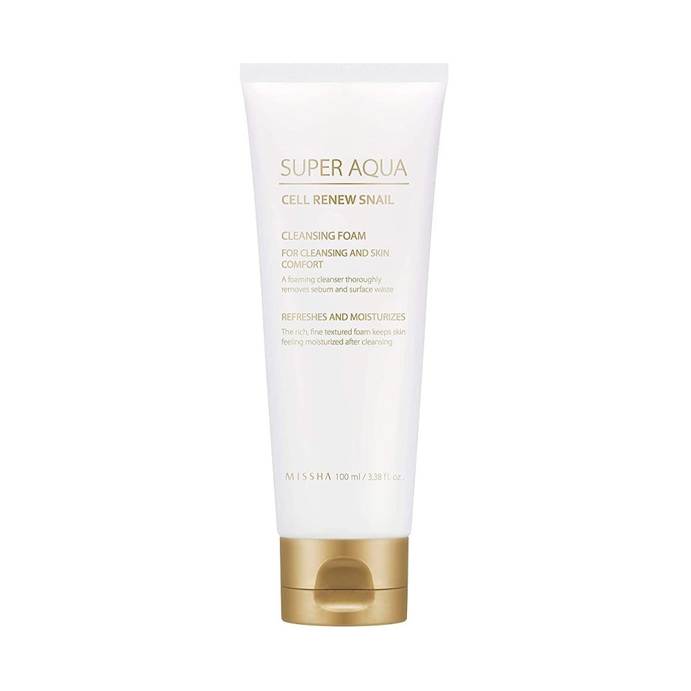 Missha Super Aqua Cell face cleanser with snail mucus extract, 100 ml