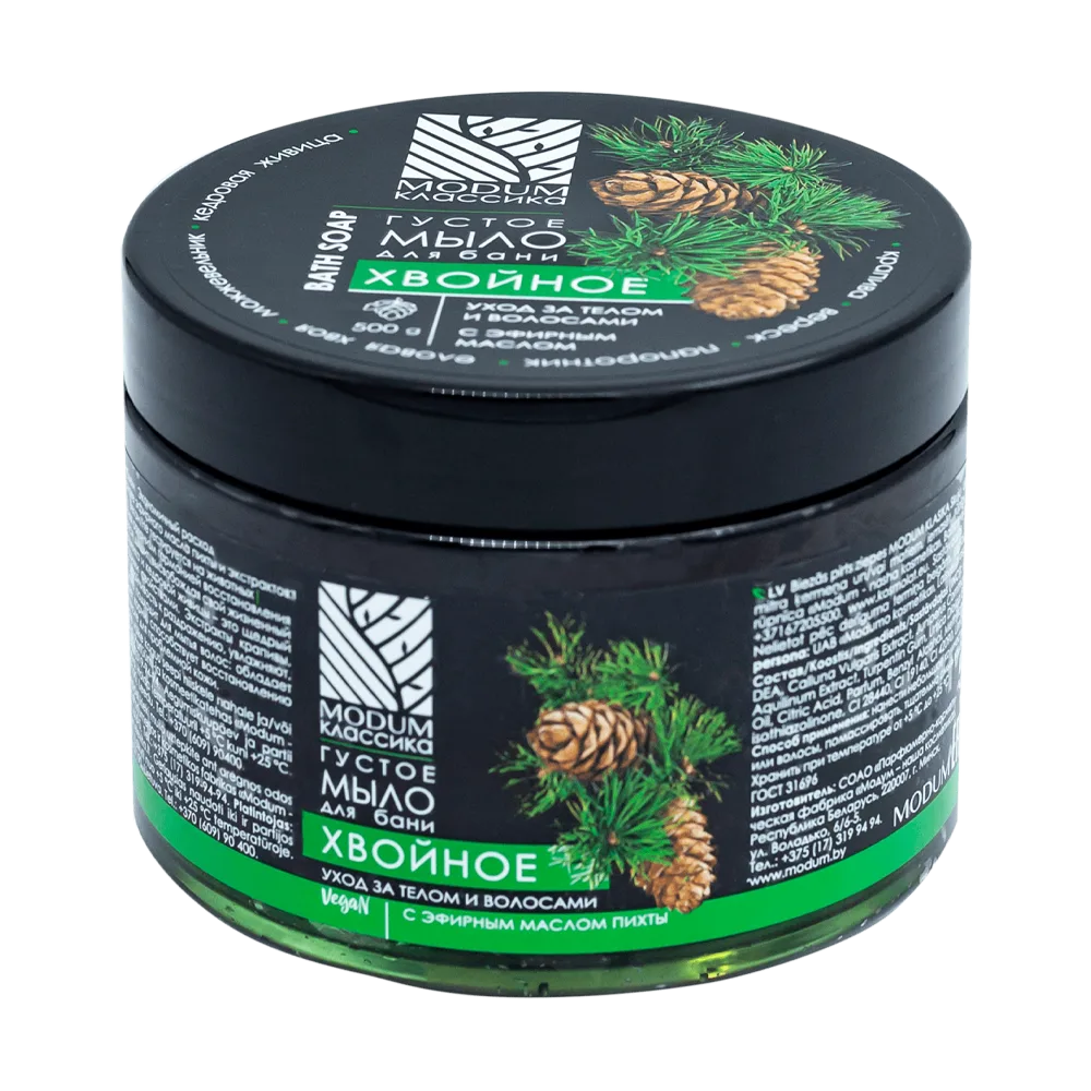 Modum Thick Conifer Bath Soap for body and hair, 500 g
