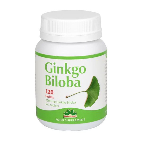 NikSen dviskiautis ginkmedis (ginkgo biloba), 120 tablečių