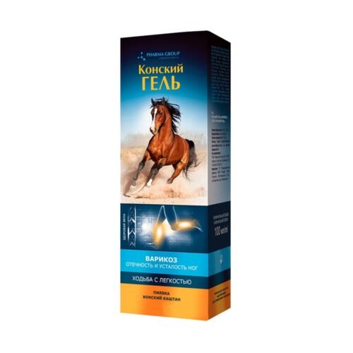 Varikoz Horse Foot Gel-Balm Blutegel + Kastanie + Badiaga extracts, 100 ml