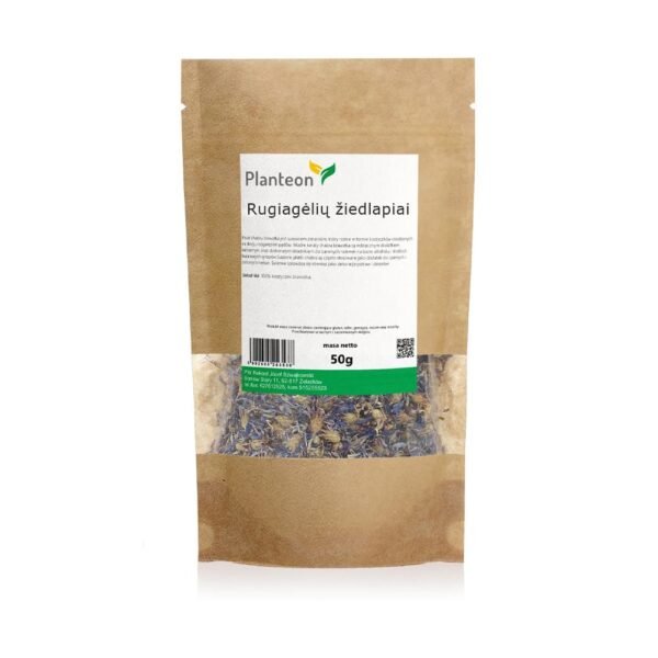 Rugiagėlių žiedlapiai (Centaurea cyanus) nesmulkinti, 50 g