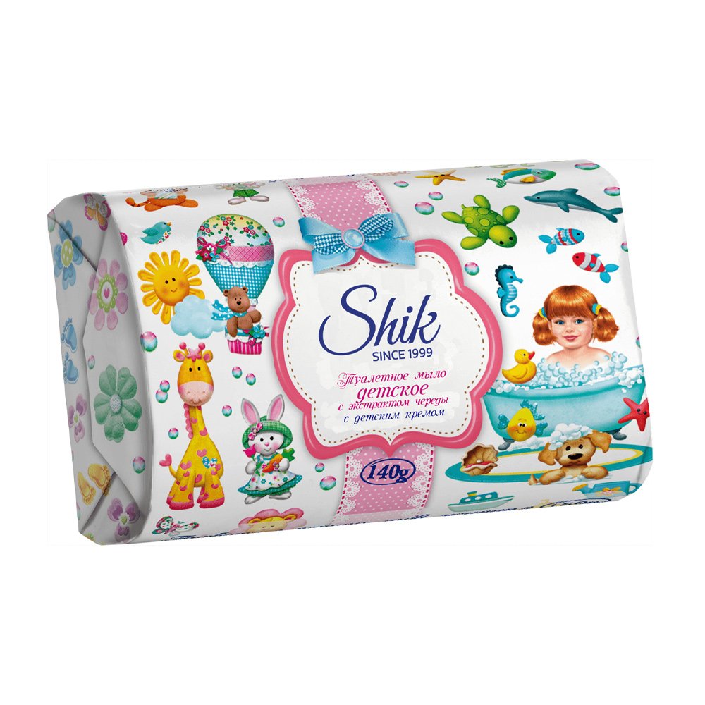 Shik bar toilet soap with extracts of bidens and chamomile, 140 g