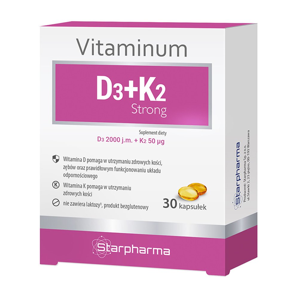 Starpharma vitamin K2 + D3 strong, 30 capsules