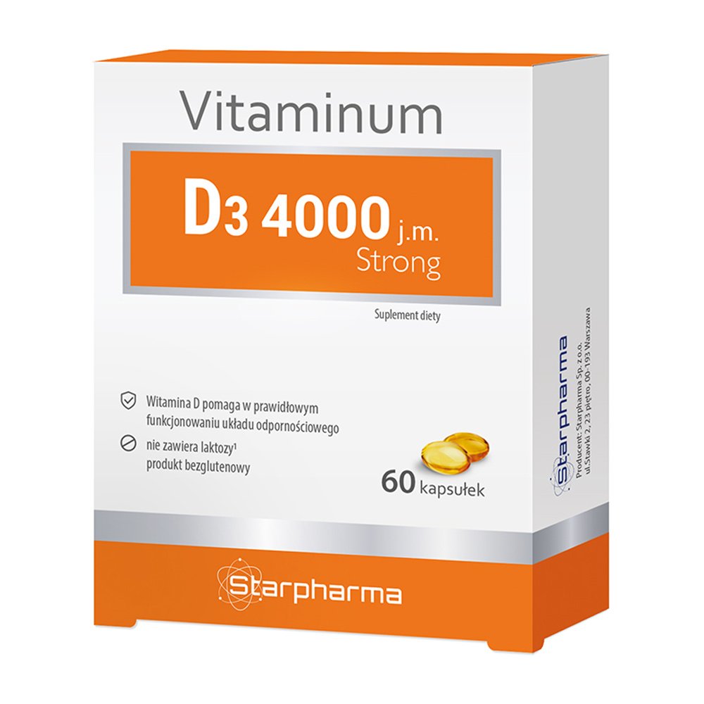 Starpharma Vitamin D3 4000 IU strong, 60 capsules