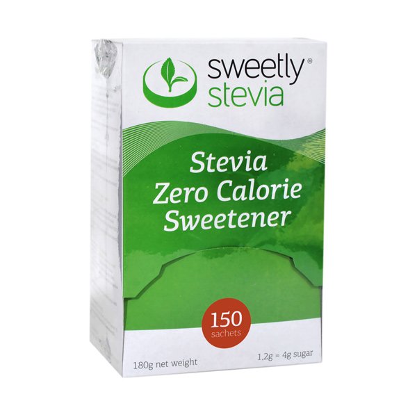 Sweetly stevia stevija milteliai, 150 pakelių