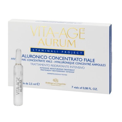Vita-Age Aurum Hyaluronsäure-Konzentrat für Gesicht, Hals und Dekolleté, 7 Ampullen