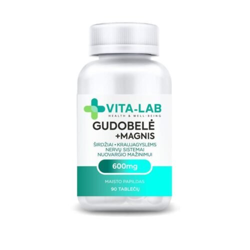 VITA-LAB gudobelė 600 mg + magnis, 90 tablečių