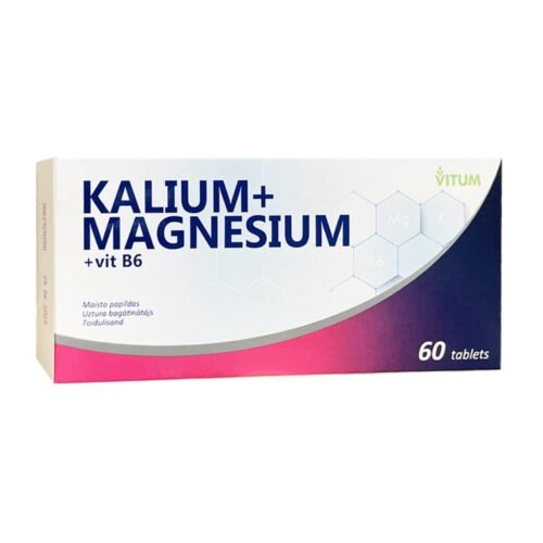 Vitum kalis 300 mg + magnis + vitaminas B6, 60 tablečių