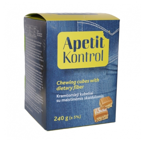 Apetit Kontrol kramtomieji kubeliai su maistinėmis skaidulomis, 240 g