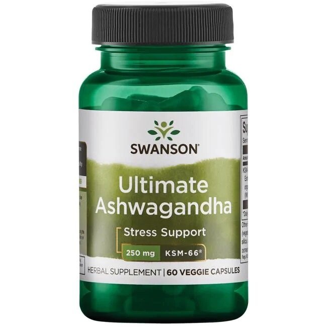 asvaganda ashwagandha ksm 66 ekstraktas 60 kaps swanson jav 1 2