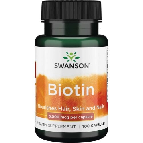 Biotin 5000 mcg, 100 Kapseln