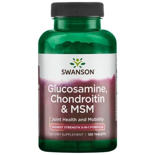 Gliukozaminas, chondroitinas ir MSM 120 tabletžių