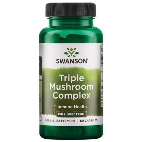 Reishi, Shiitake, Maitake grybų kompleksas, 60 kapsulių
