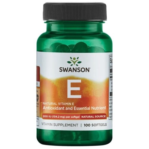 Vitaminas E, 100 minkštų kapsulių