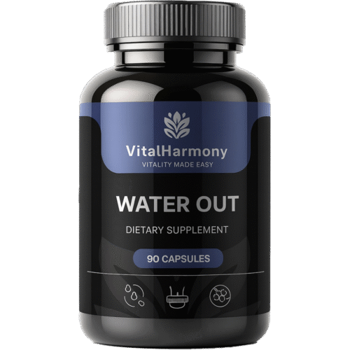 VitalHarmony Water Out Brennnessel, Löwenzahn, Artischockenblatt, Ackerschachtelhalm & Guarana Extrakte, 90 Kapseln